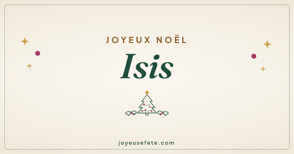 Image « Joyeux Noël Isis » au format large