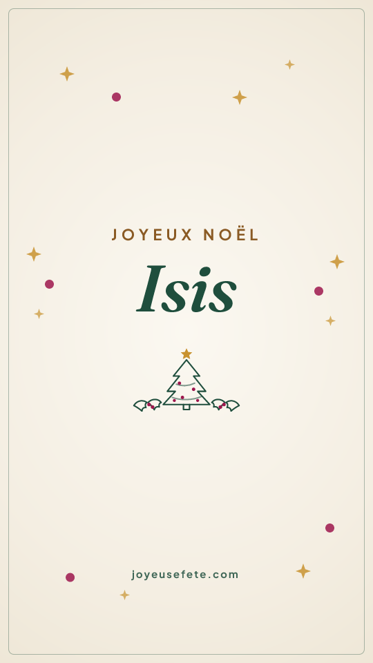 Image « Joyeux Noël Isis » au format story