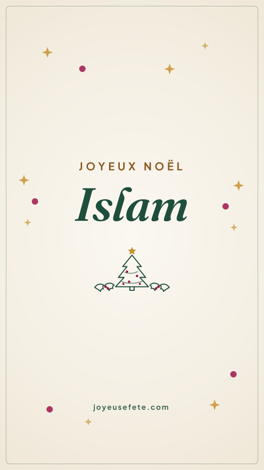 Image « Joyeux Noël Islam » au format story