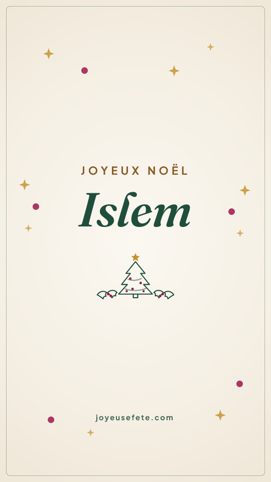 Image « Joyeux Noël Islem » au format story