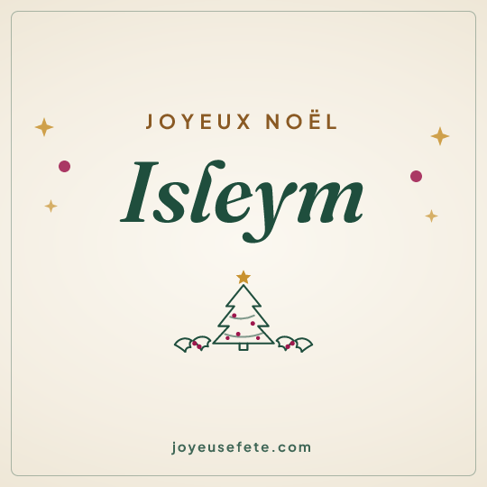 Image carrée « Joyeux Noël Isleym » pour WhatsApp
