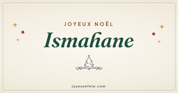 Image « Joyeux Noël Ismahane » au format large