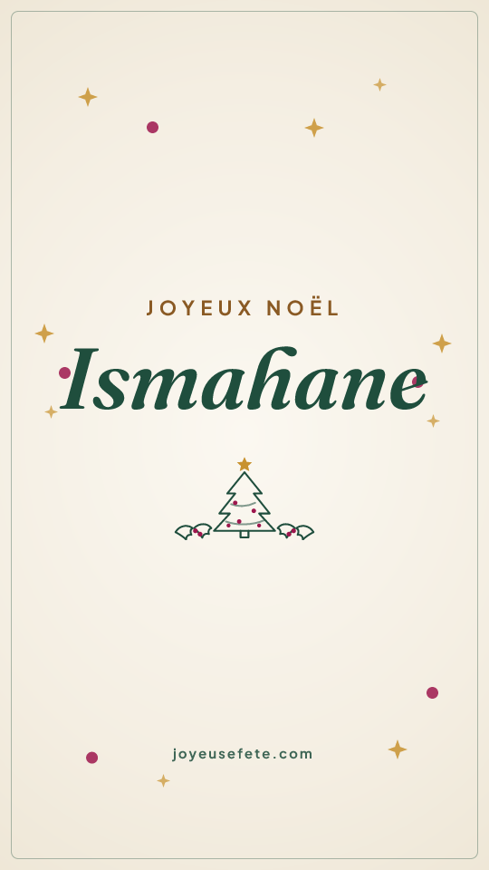 Image « Joyeux Noël Ismahane » au format story