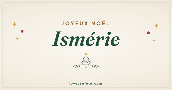 Image « Joyeux Noël Ismérie » au format large
