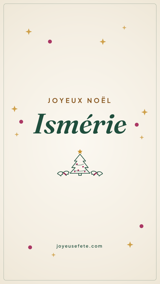 Image « Joyeux Noël Ismérie » au format story