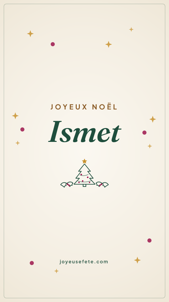 Image « Joyeux Noël Ismet » au format story