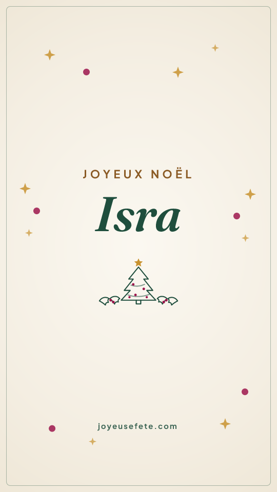 Image « Joyeux Noël Isra » au format story