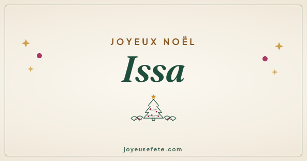 Image « Joyeux Noël Issa » au format large