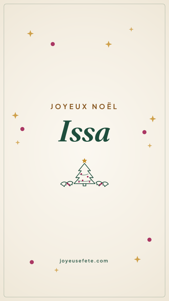 Image « Joyeux Noël Issa » au format story