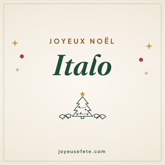 Image carrée « Joyeux Noël Italo » pour WhatsApp