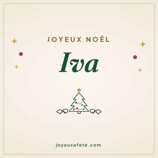Image carrée « Joyeux Noël Iva » pour WhatsApp