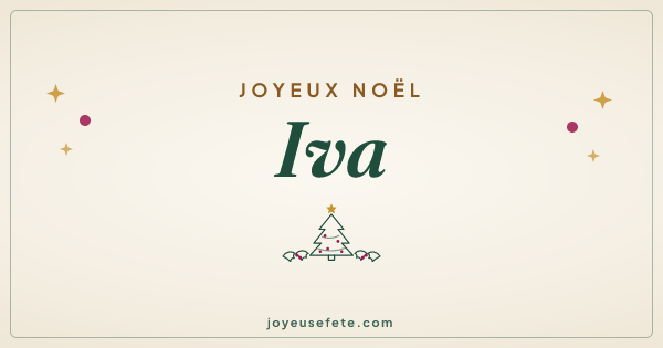 Image « Joyeux Noël Iva » au format large