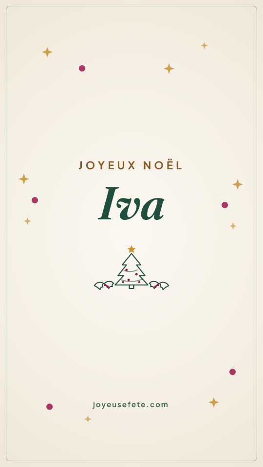 Image « Joyeux Noël Iva » au format story