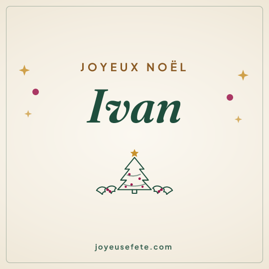 Image carrée « Joyeux Noël Ivan » pour WhatsApp