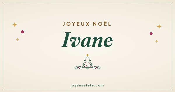 Image « Joyeux Noël Ivane » au format large