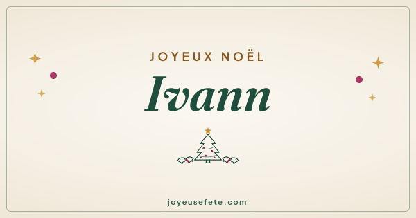 Image « Joyeux Noël Ivann » au format large