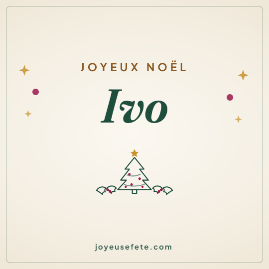 Image carrée « Joyeux Noël Ivo » pour WhatsApp