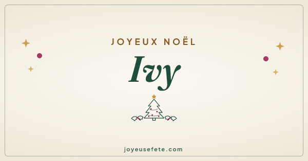 Image « Joyeux Noël Ivy » au format large