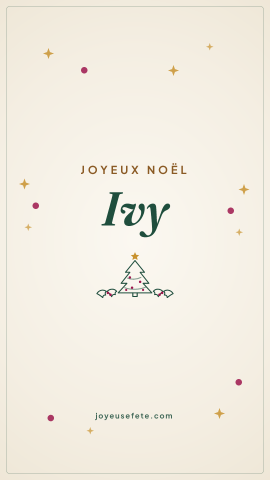 Image « Joyeux Noël Ivy » au format story