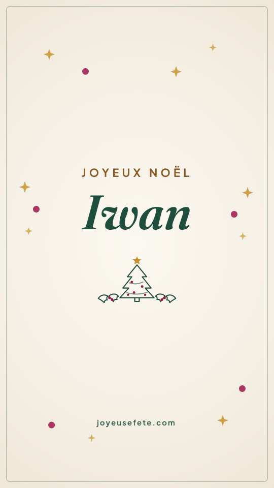 Image « Joyeux Noël Iwan » au format story