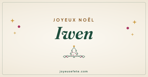 Image « Joyeux Noël Iwen » au format large