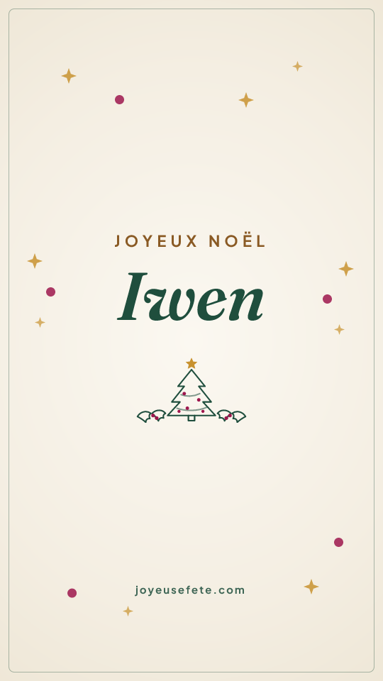 Image « Joyeux Noël Iwen » au format story