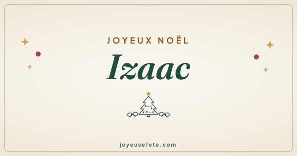 Image « Joyeux Noël Izaac » au format large