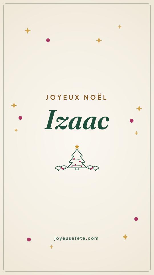 Image « Joyeux Noël Izaac » au format story