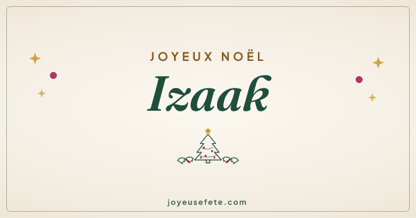 Image « Joyeux Noël Izaak » au format large