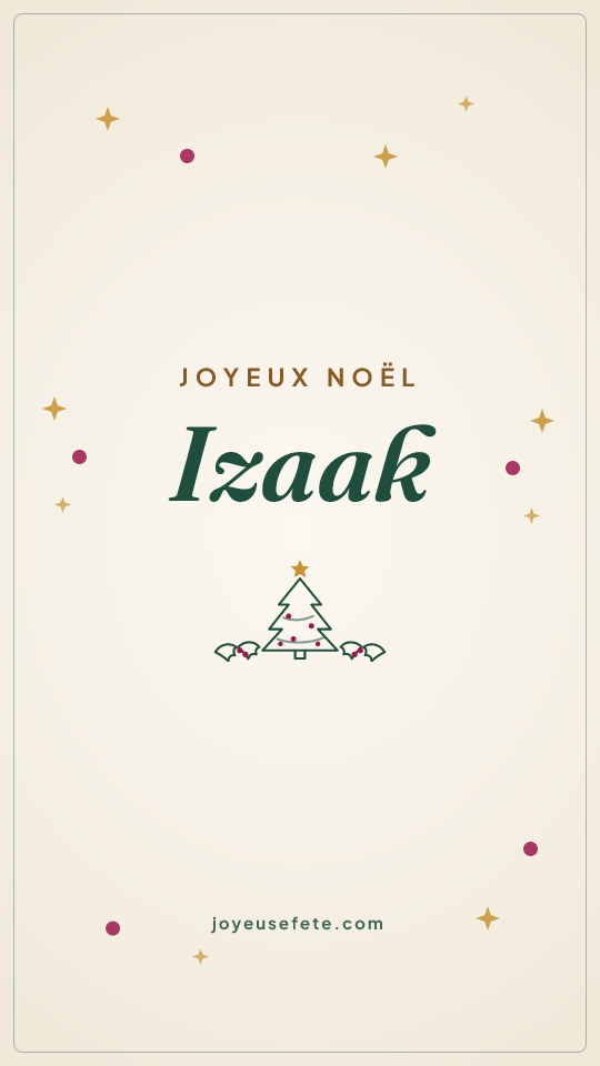 Image « Joyeux Noël Izaak » au format story