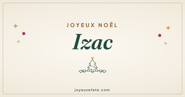 Image « Joyeux Noël Izac » au format large