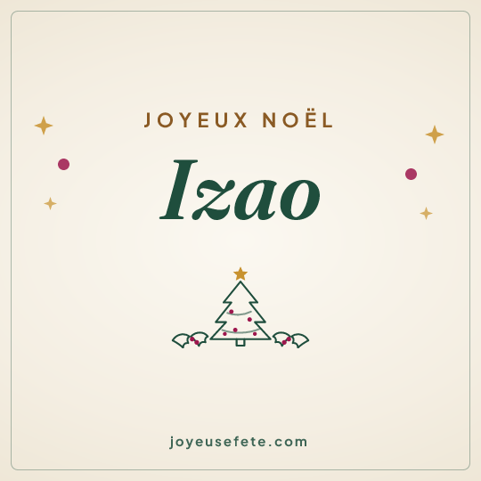 Image carrée « Joyeux Noël Izao » pour WhatsApp