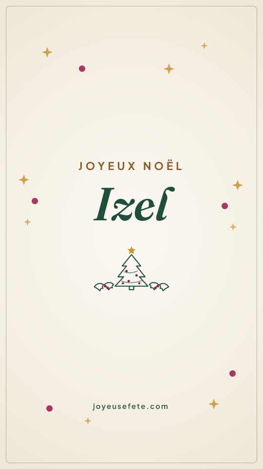 Image « Joyeux Noël Izel » au format story