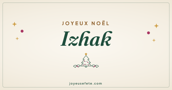 Image « Joyeux Noël Izhak » au format large