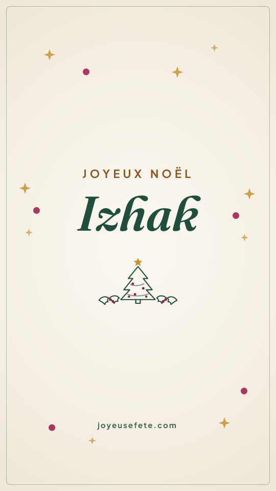Image « Joyeux Noël Izhak » au format story