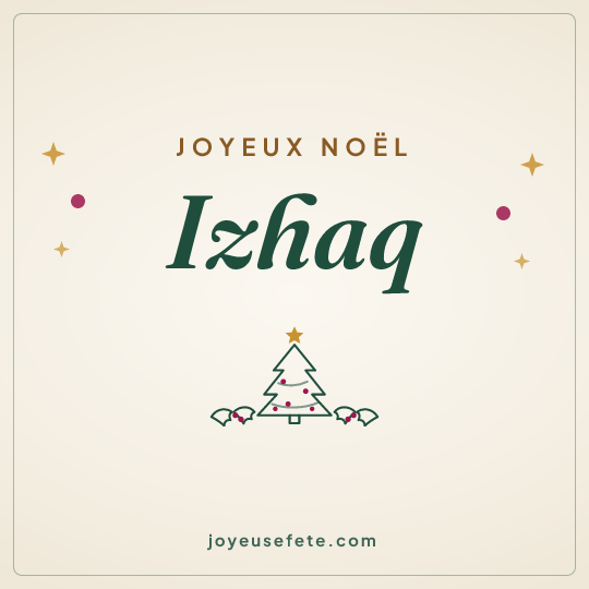 Image carrée « Joyeux Noël Izhaq » pour WhatsApp