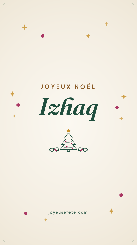 Image « Joyeux Noël Izhaq » au format story
