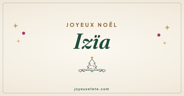 Image « Joyeux Noël Izïa » au format large