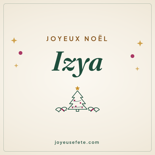 Image carrée « Joyeux Noël Izya » pour WhatsApp