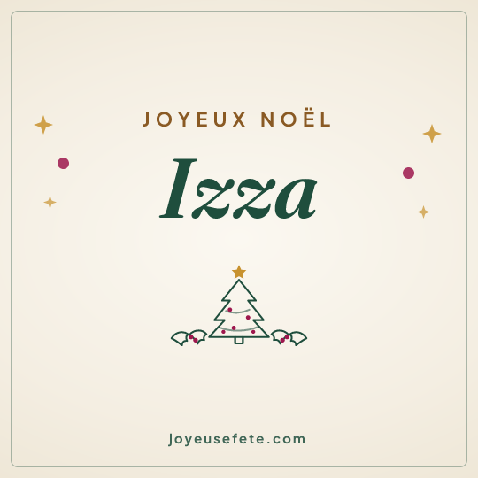 Image carrée « Joyeux Noël Izza » pour WhatsApp