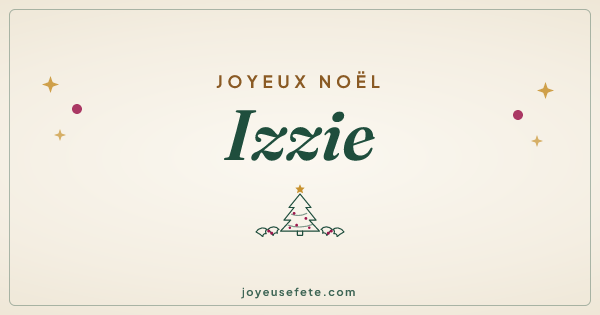 Image « Joyeux Noël Izzie » au format large