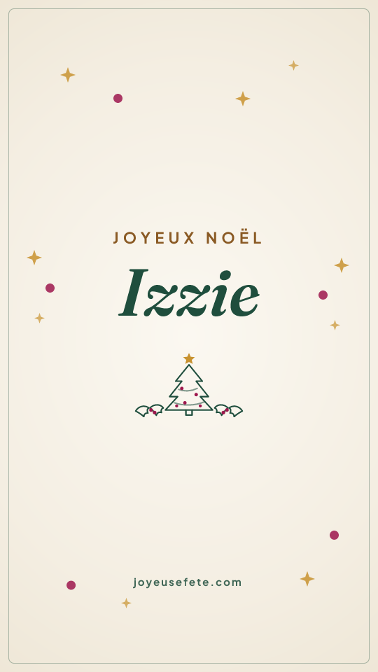 Image « Joyeux Noël Izzie » au format story