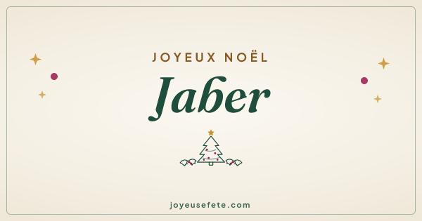 Image « Joyeux Noël Jaber » au format large