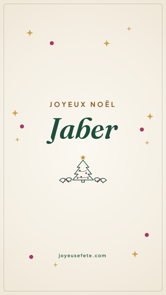 Image « Joyeux Noël Jaber » au format story