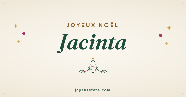 Image « Joyeux Noël Jacinta » au format large