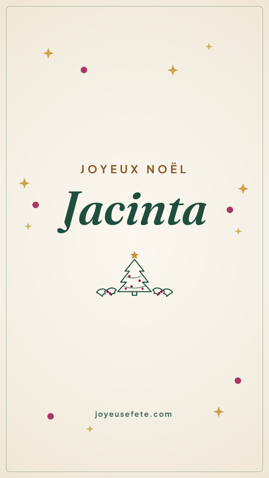 Image « Joyeux Noël Jacinta » au format story