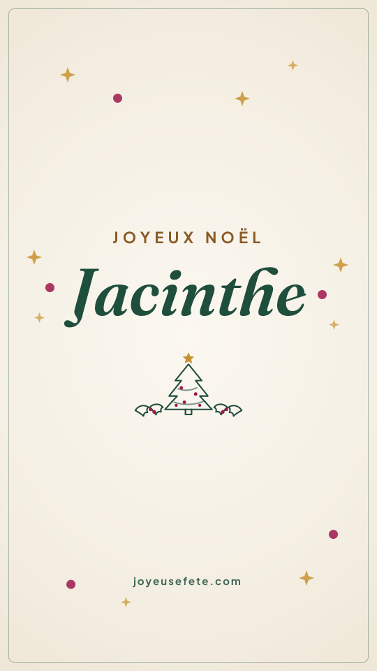 Image « Joyeux Noël Jacinthe » au format story