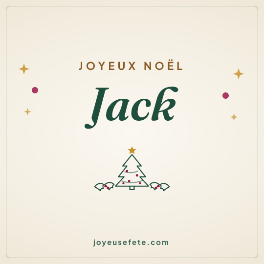 Image carrée « Joyeux Noël Jack » pour WhatsApp