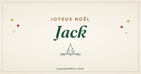 Image « Joyeux Noël Jack » au format large