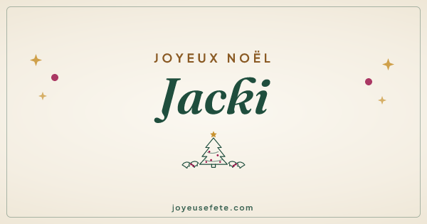 Image « Joyeux Noël Jacki » au format large